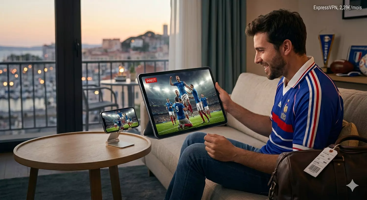 Sports streaming abroad: ExpressVPN boosts speed to €2.39/month