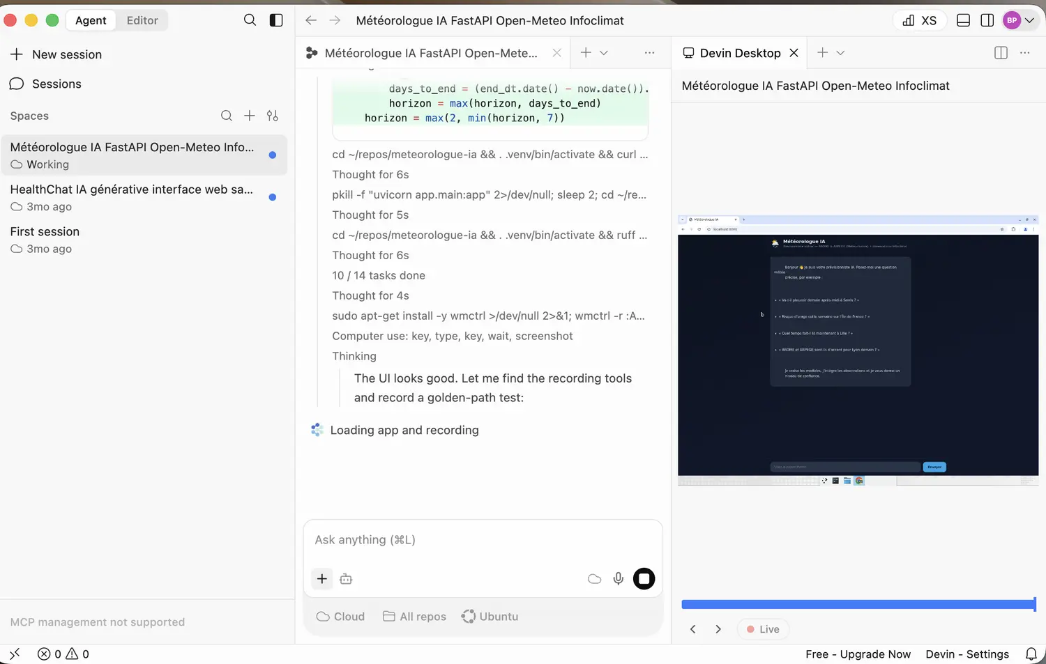 Test of Devin Desktop (ex Windsurf): can it replace Claude Code or Codex?